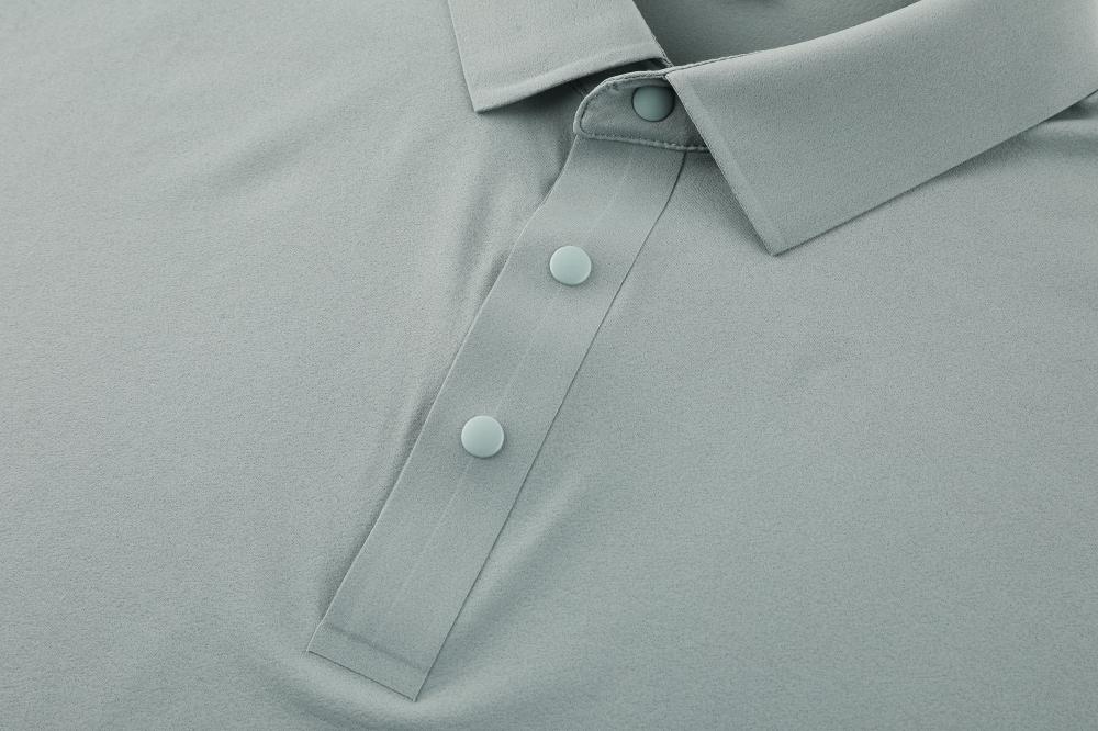 【2026春夏】SYK-D2511#170克/40D 户外小皱 锦氨贴合领 四合扣 短袖POLO Polo衫 细节展示 启虎