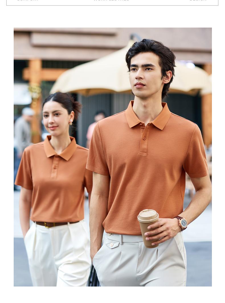 【2026春夏】EV6601#200克/40支 启元一体+凉感 一片领 短袖POLO Polo衫 细节展示 启虎