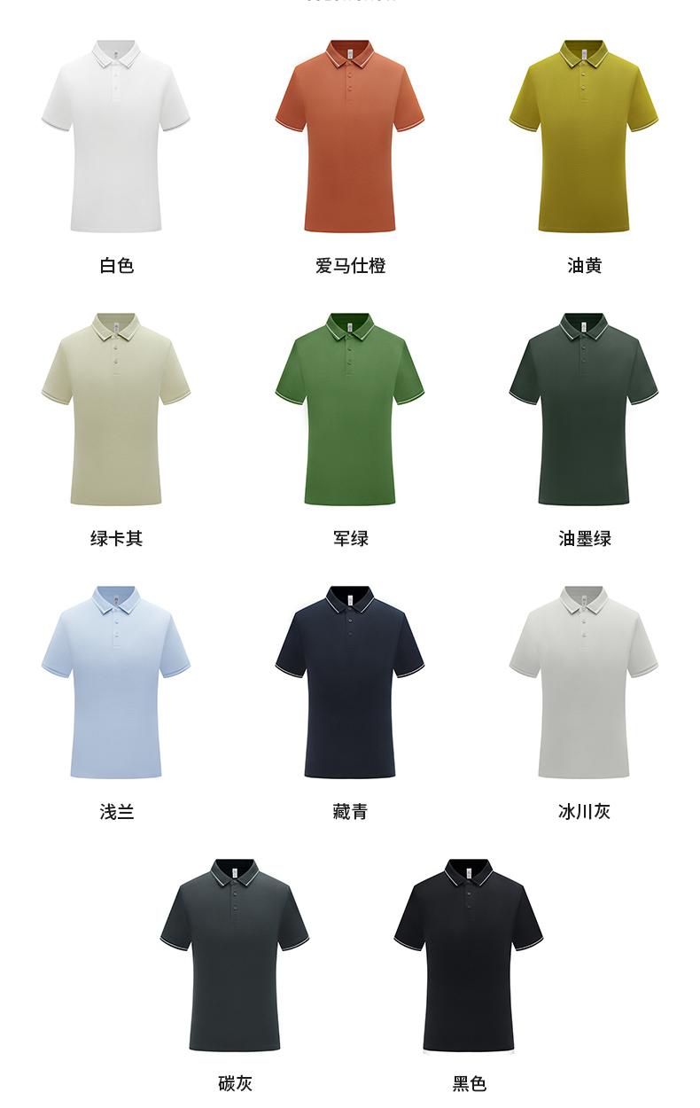 【2026春夏】WY8266#240克/40支 双股长绒棉 10A抗菌+高日晒 间色二级领 短袖POLO Polo衫 细节展示 启虎