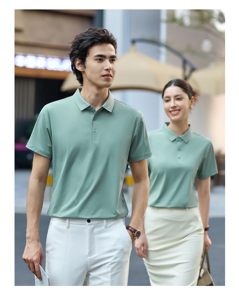 【2026春夏】SYK7701#170克/40D 户外小皱 锦氨贴合领 四合扣 短袖POLO Polo衫 细节展示 启虎