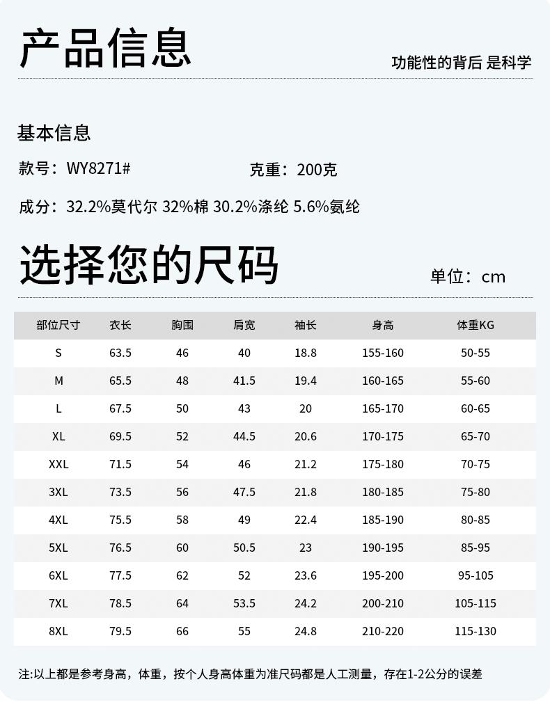【2026春夏】WY8271#200克/40支 莫代尔 贴合拉链款 短袖POLO Polo 衫定制 细节展示 第2张
