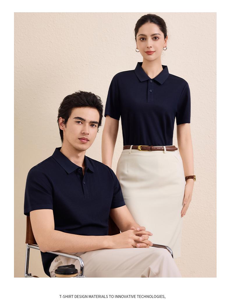 【2026春夏】EV6601#200克/40支 启元一体+凉感 一片领 短袖POLO Polo衫 细节展示 启虎