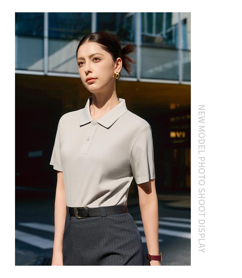 【2026春夏】EV6601#200克/40支 启元一体+凉感 一片领 短袖POLO Polo衫 细节展示 启虎
