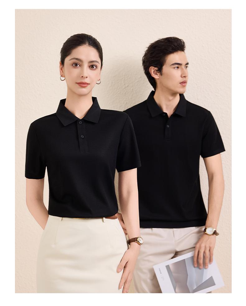 【2026春夏】EV6601#200克/40支 启元一体+凉感 一片领 短袖POLO Polo衫 细节展示 启虎