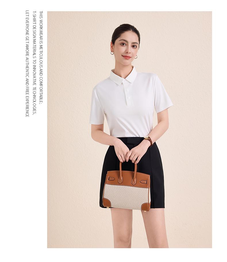 【2026春夏】WY8270#190克/80支 蚕丝提花 贴合款 四合扣 短袖POLO Polo衫 细节展示 启虎