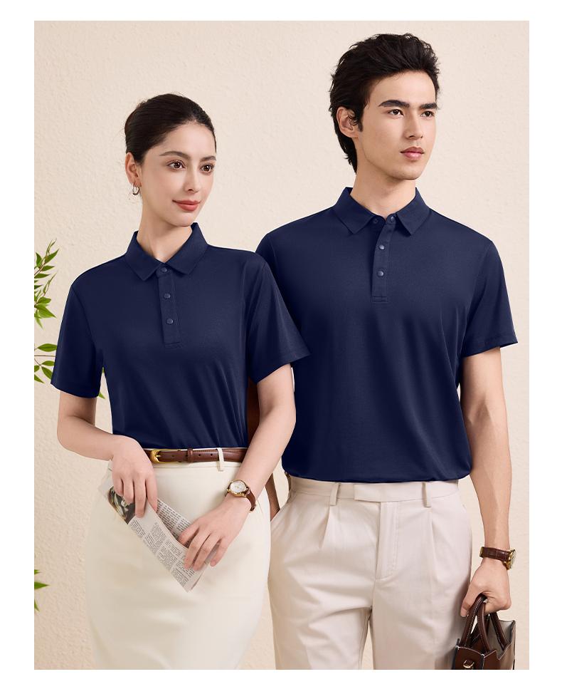 【2026春夏】SYK7701#170克/40D 户外小皱 锦氨贴合领 四合扣 短袖POLO Polo衫 细节展示 启虎