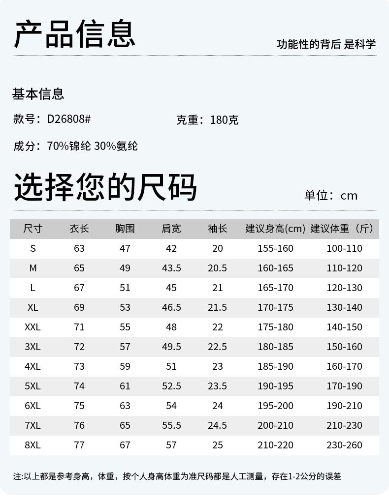 【2026春夏】WY-D26808#180克/40D 迪桑T 基础全无缝 四合扣 短袖POLO Polo衫 细节展示 启虎