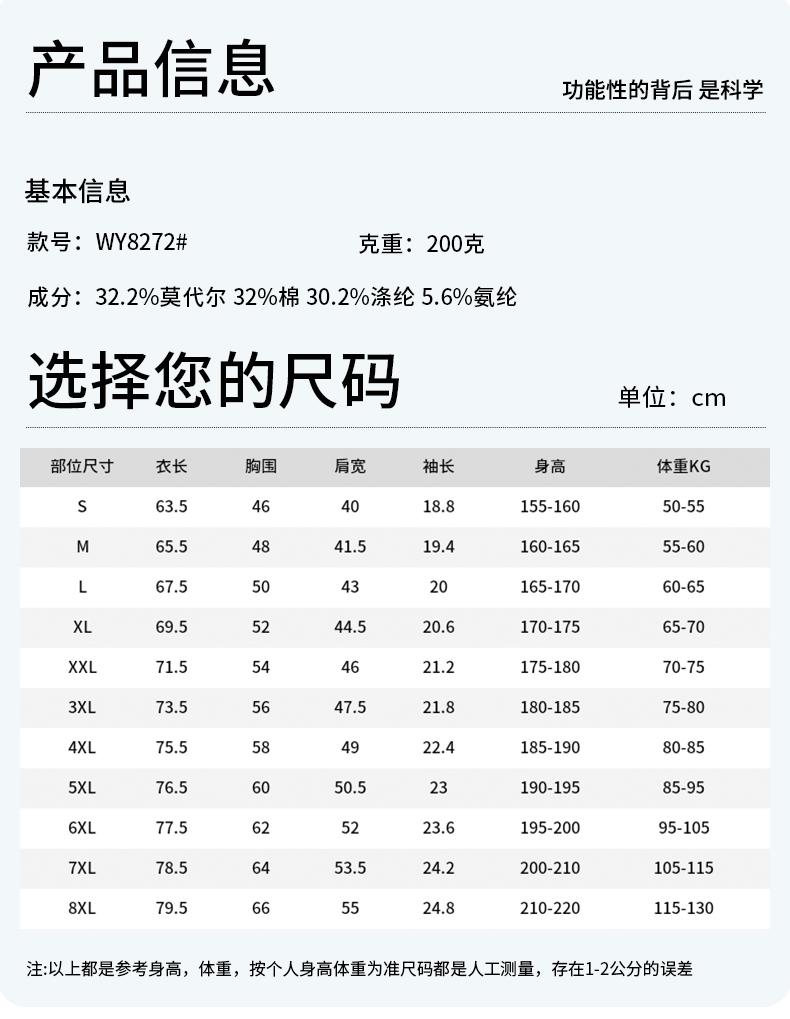 【2026春夏】WY8272#200克/40支 莫代尔 贴合拉链拼接款 短袖POLO Polo衫 细节展示 启虎