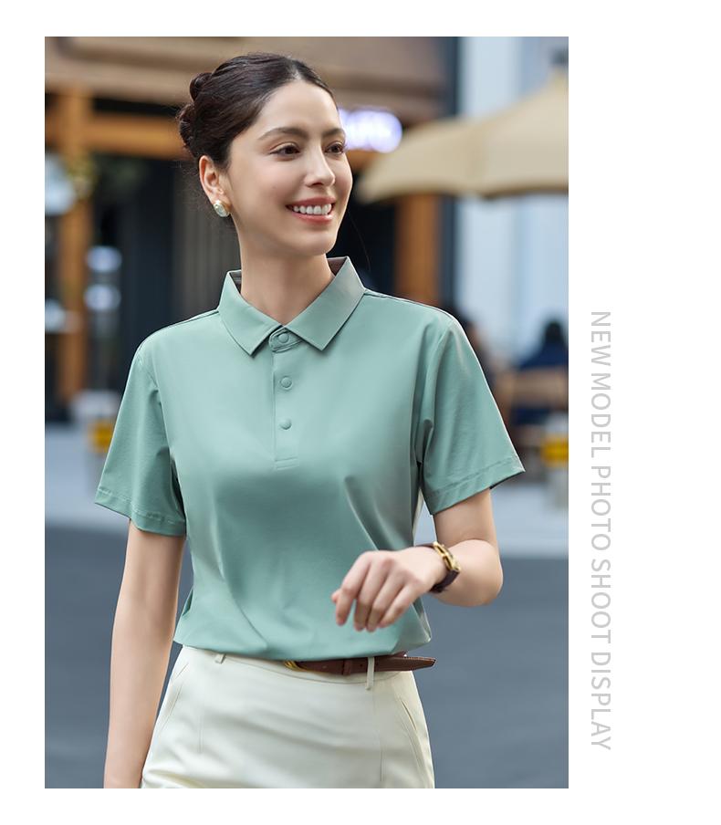 【2026春夏】SYK7701#170克/40D 户外小皱 锦氨贴合领 四合扣 短袖POLO Polo衫 细节展示 启虎