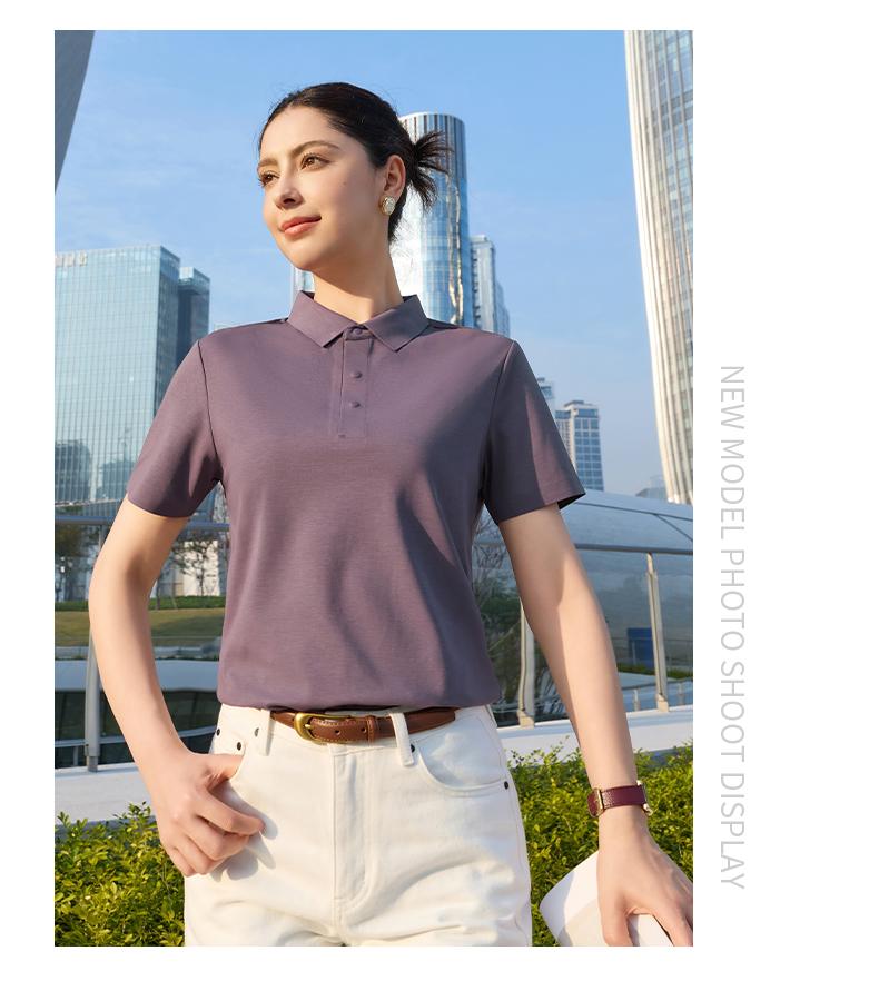 【2026春夏】WY8269#190克/80支 双面新疆长绒棉 贴合领 四合扣 短袖POLO Polo衫 细节展示 启虎