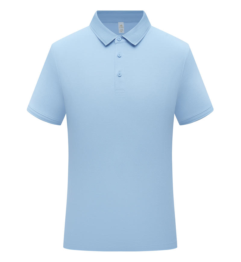 【2026春夏】SYK7702#200克/40支 凉感百酷丝 纯色 二级领 短袖POLO 浅兰 Polo 衫定制