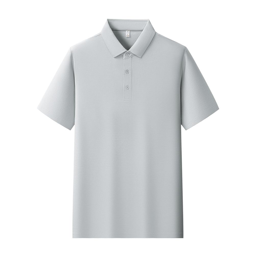 【2026春夏】K958826#230克 重磅横条棉氨 纯色翻领POLO Polo衫 细节展示 启虎