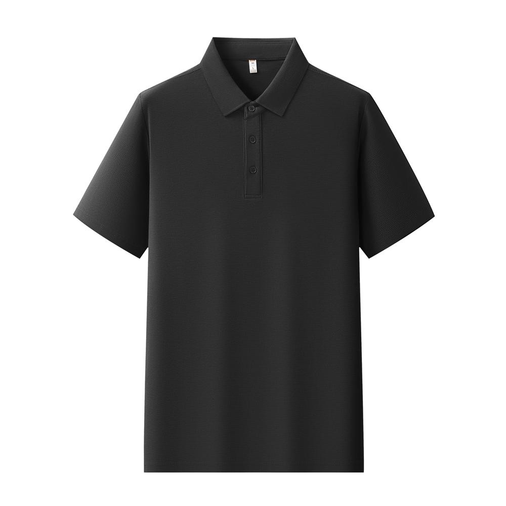 【2026春夏】K958826#230克 重磅横条棉氨 纯色翻领POLO Polo衫 细节展示 启虎