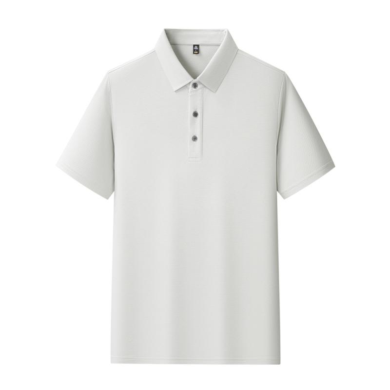【2026春夏】K958801#200克 菠萝格 纯色翻领POLO 浅灰色 Polo衫 企业团购定制 paidai
