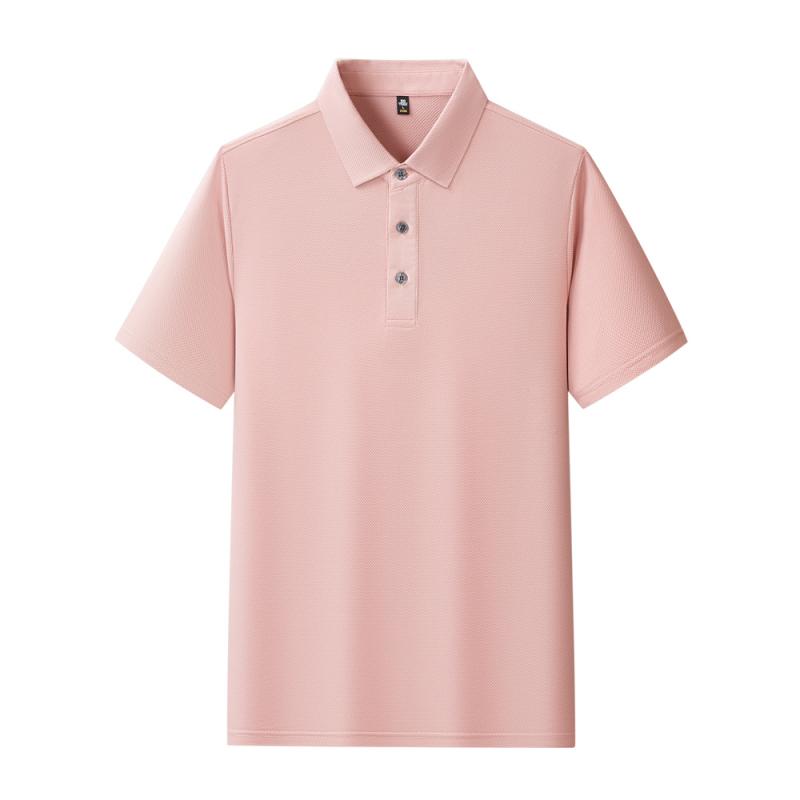 【2026春夏】K958801#200克 菠萝格 纯色翻领POLO 粉色 Polo衫 企业团购定制 paidai