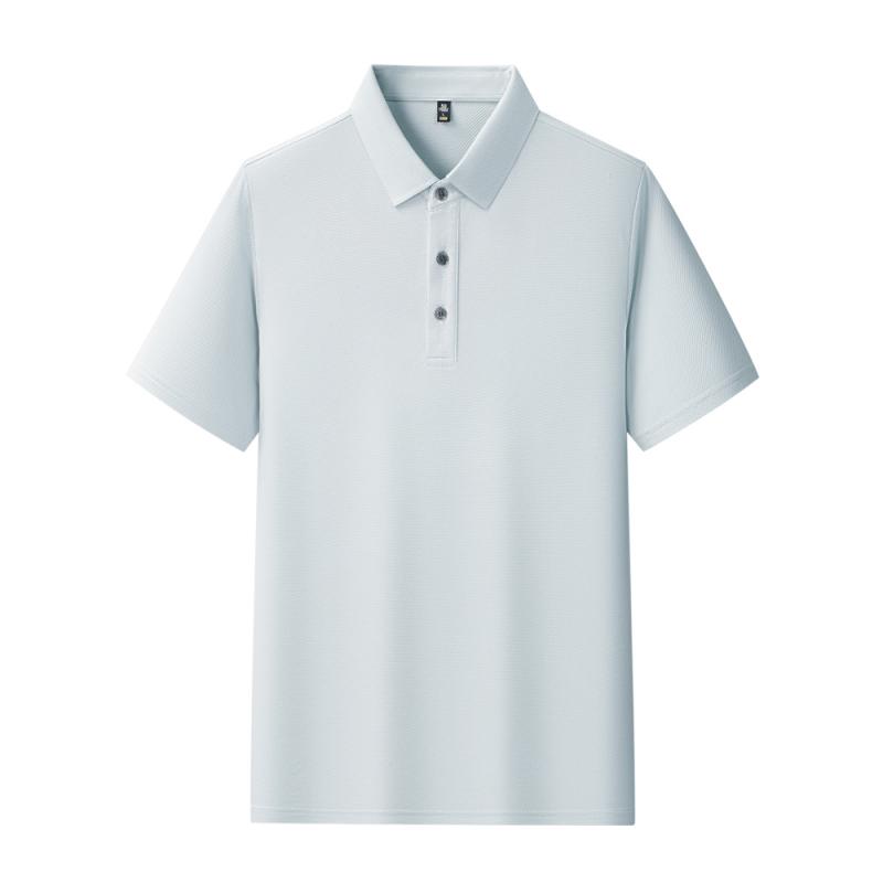 【2026春夏】K958801#200克 菠萝格 纯色翻领POLO 蓝灰色 Polo衫 企业团购定制 paidai