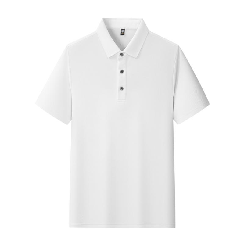 【2026春夏】K958801#200克 菠萝格 纯色翻领POLO 白色 Polo衫 企业团购定制 paidai