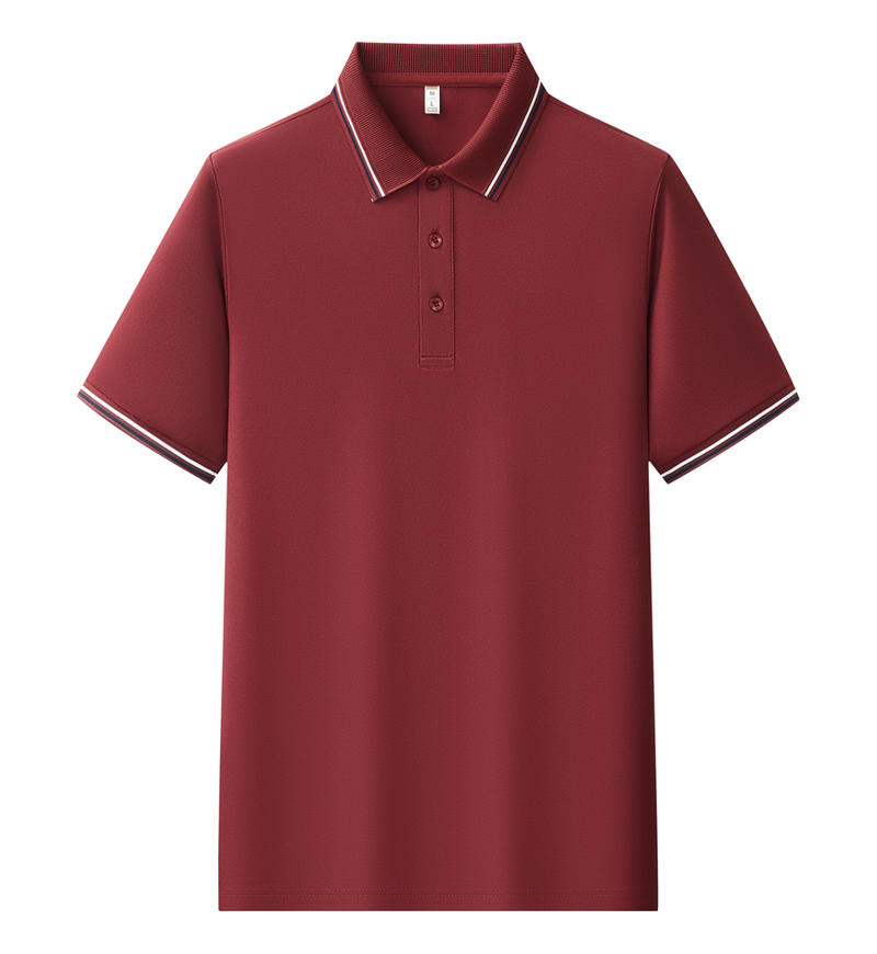 【2026春夏】K958839#200克 赛络纺 间色翻领POLO 酒红色 Polo衫 企业团购定制 paidai
