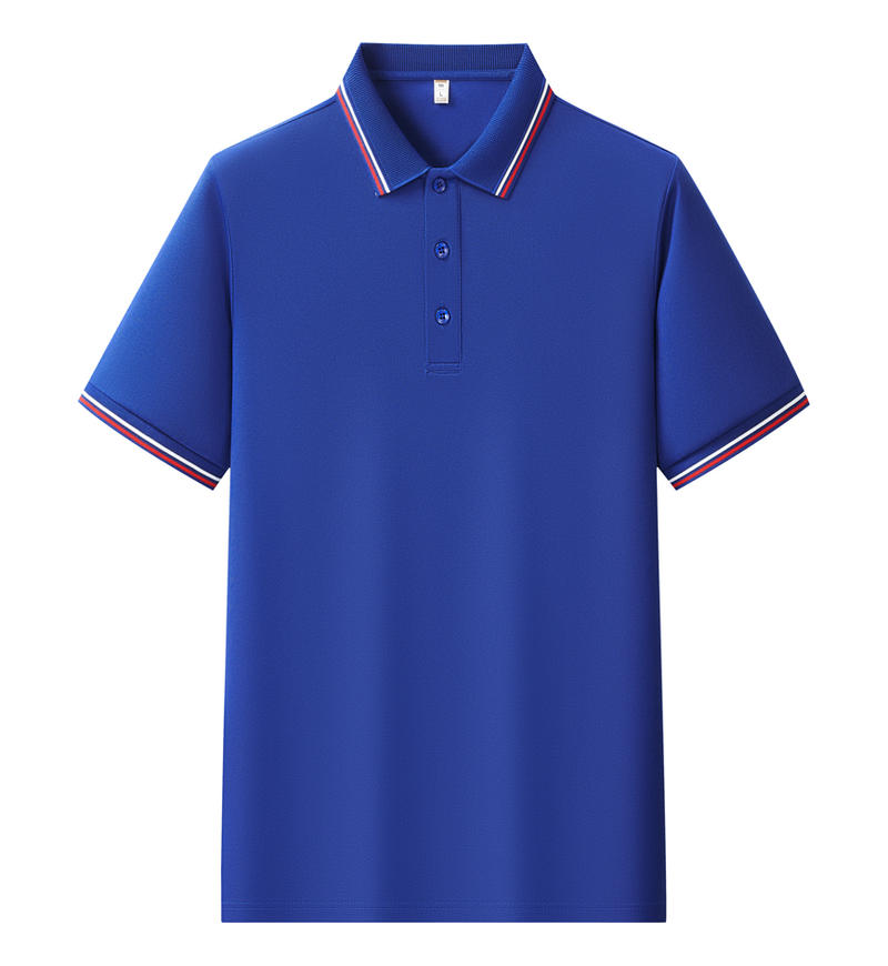 【2026春夏】K958839#200克 赛络纺 间色翻领POLO 宝蓝色 Polo衫 企业团购定制 paidai