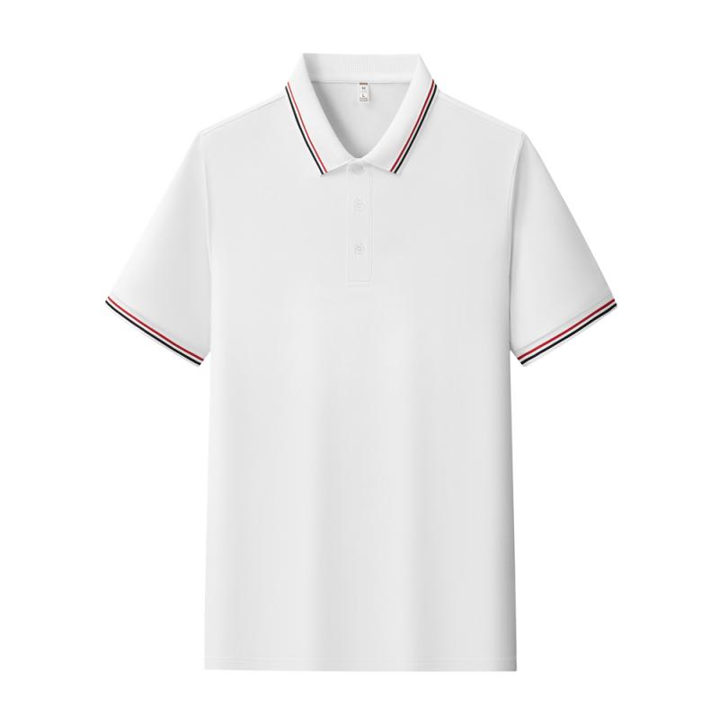 【2026春夏】K958839#200克 赛络纺 间色翻领POLO 白色 Polo衫 企业团购定制 paidai