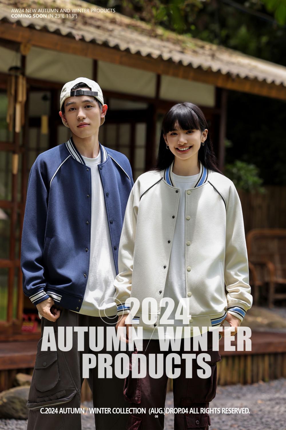 K015099#380克 复古潮棉 时尚棒球服外套 卫衣 细节展示 启虎