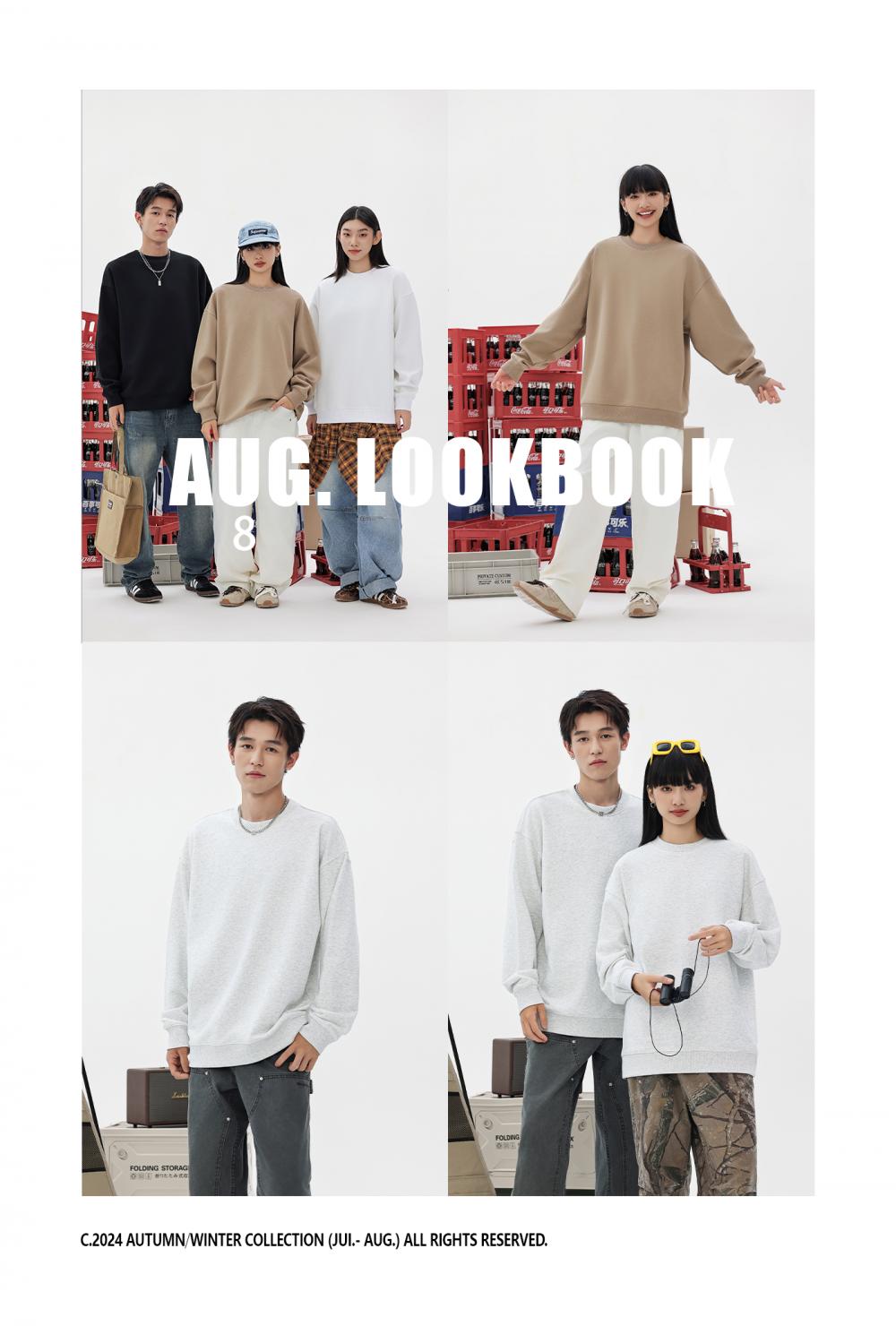 K015011#380克 复古潮棉 落肩套头圆领 卫衣 细节展示 启虎