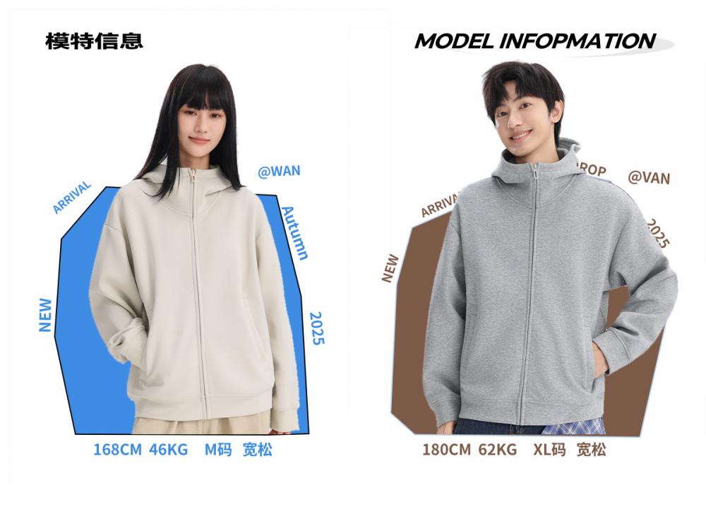 K019889# 400克 五明治液态棉潮牌高帽拉链开衫外套 卫衣 细节展示 启虎