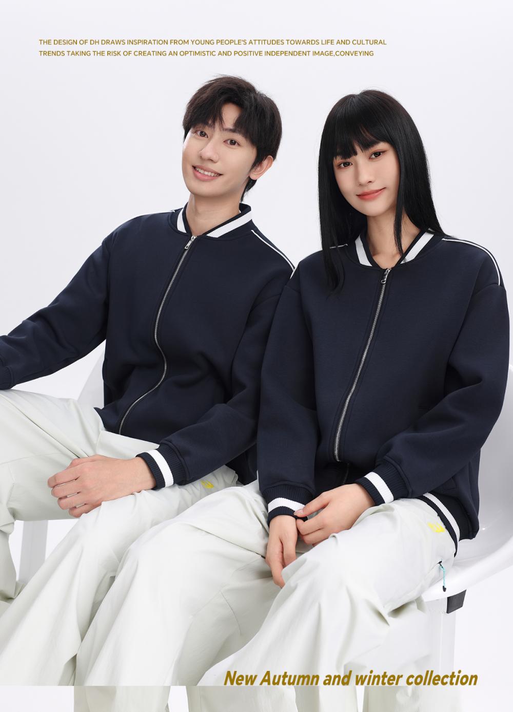 K019899# 400克 五明治液态棉拉链棒球服 卫衣 细节展示 启虎