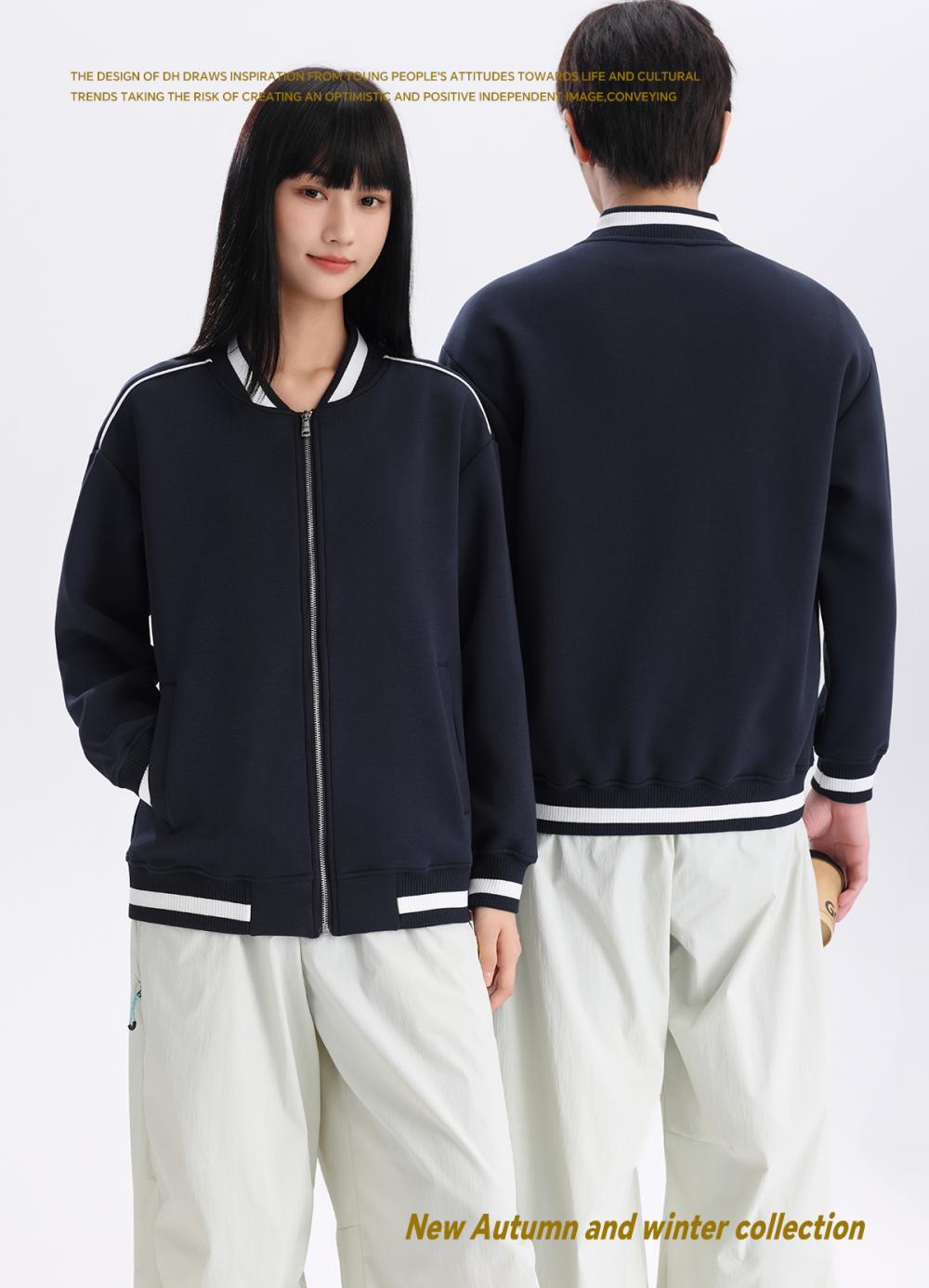 K019899# 400克 五明治液态棉拉链棒球服 卫衣 细节展示 启虎