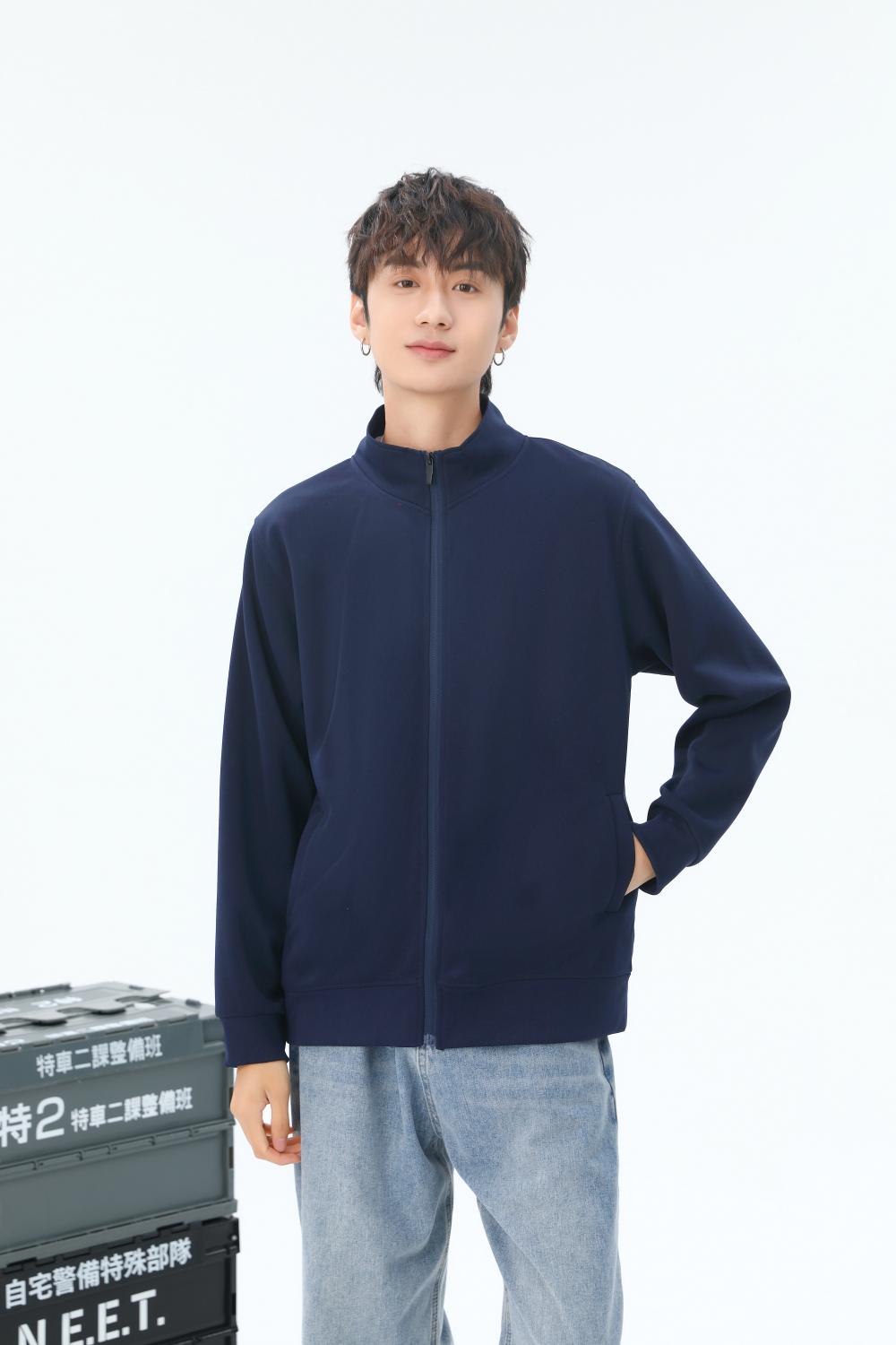 K952222#310克 健康布纯色立领拉链卫衣【秋冬 2023】 卫衣 细节展示 启虎