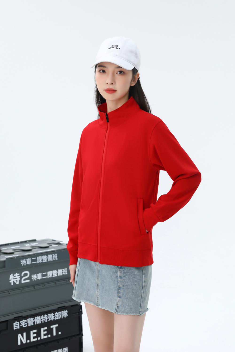 K952222#310克 健康布纯色立领拉链卫衣【秋冬 2023】 卫衣 细节展示 启虎