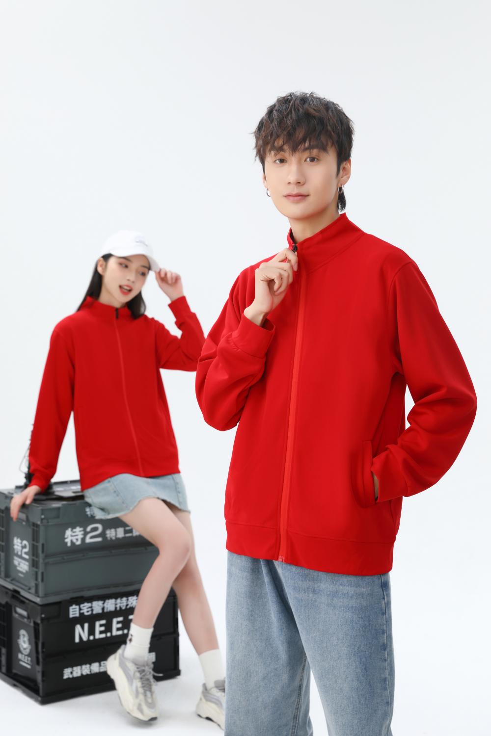 K952222#310克 健康布纯色立领拉链卫衣【秋冬 2023】 卫衣 细节展示 启虎
