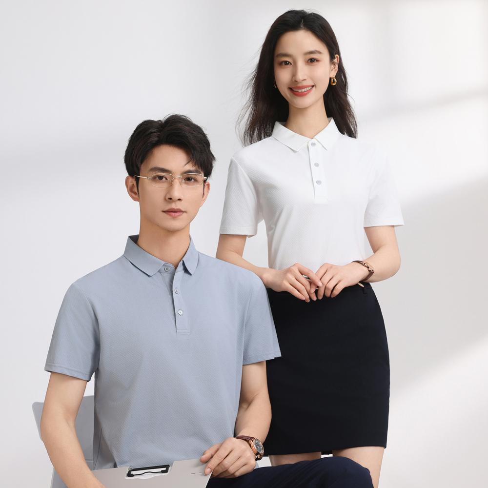 【2026春夏】K958821#160克 迪桑棉提花 纯色翻领POLO Polo衫 企业团购定制 paidai