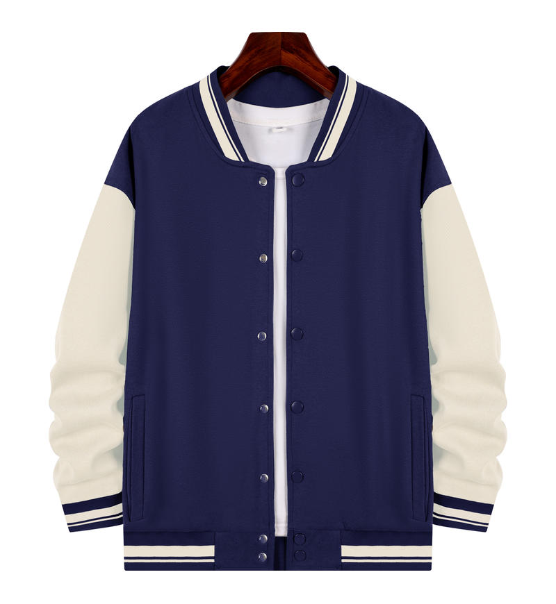 主推 SYK-D9906#350克 落肩棒球服【秋冬 2023】 藏青/白 卫衣 企业团购定制 启虎