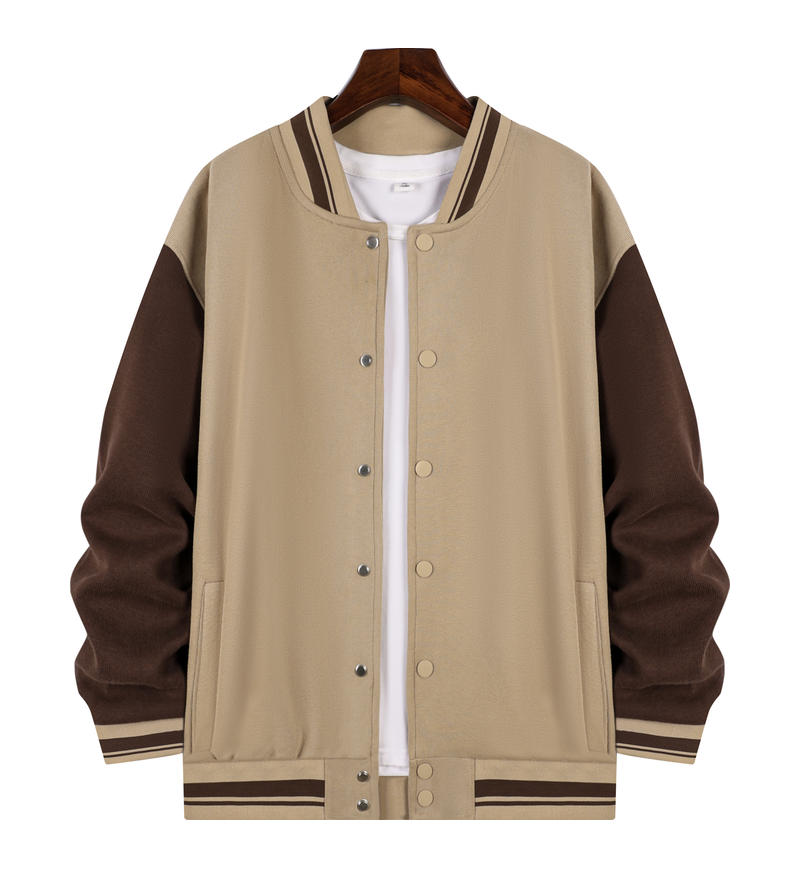 主推 SYK-D9906#350克 落肩棒球服【秋冬 2023】 卡其/咖啡 卫衣 企业团购定制 启虎