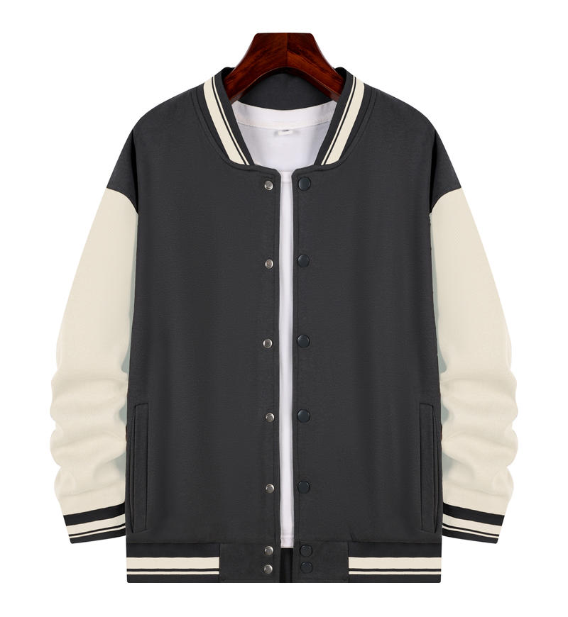 主推 SYK-D9906#350克 落肩棒球服【秋冬 2023】 深灰/白 卫衣 企业团购定制 启虎