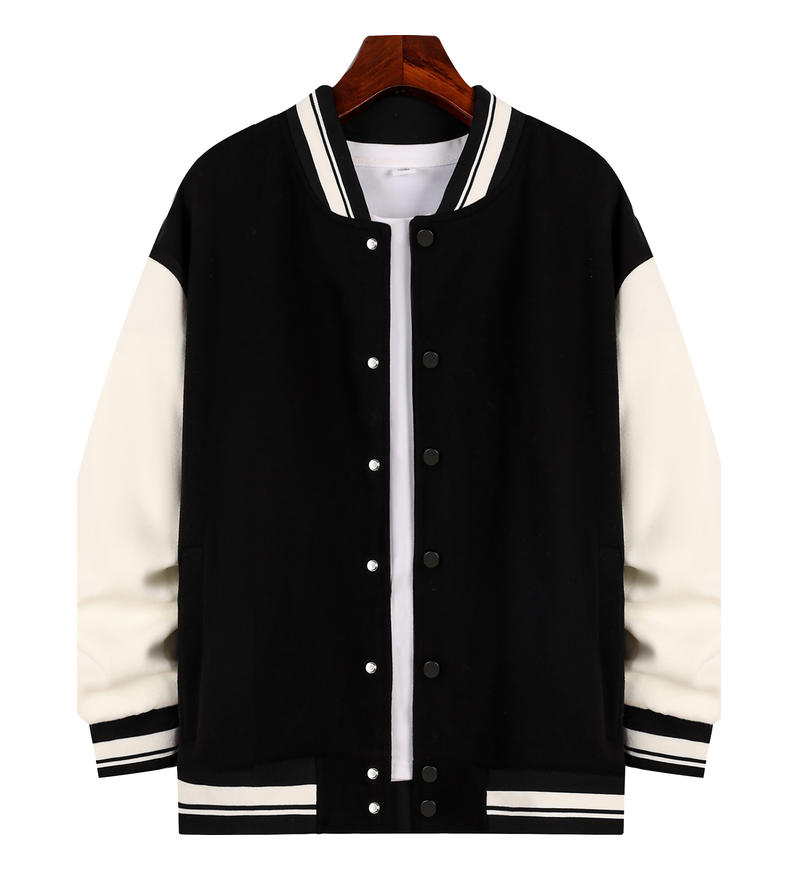 主推 SYK-D9906#350克 落肩棒球服【秋冬 2023】 黑色/白 卫衣 企业团购定制 启虎